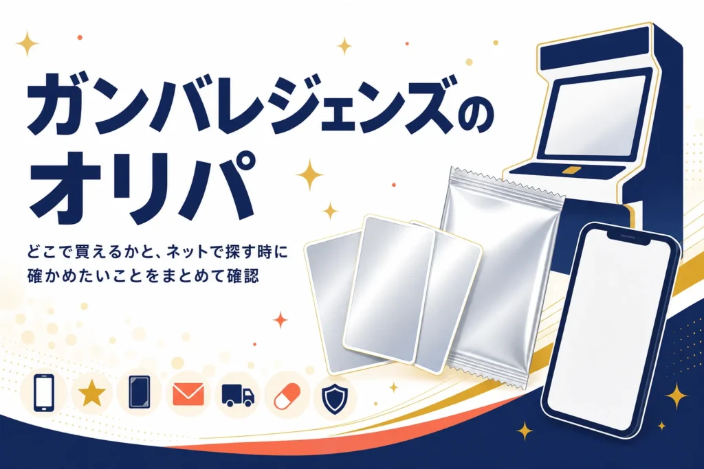 ガンバレジェンズのオリパの買える場所と探す時の注意点をまとめた記事のアイキャッチ